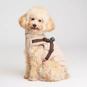 Rurri Куртка со шлейкой для собак, L, бежевая