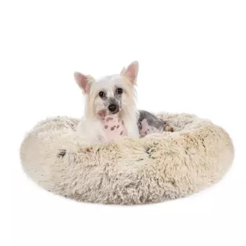 Rurri Лежак круглый для кошек и собак, 58x15 см, бежевый