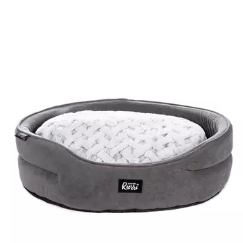 Rurri Лежак для кошек и собак 64x54x18см овальный