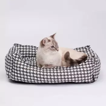 RURRI Лежак для кошек и собак Гусиные Лапки, 55х45х11 см