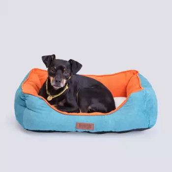 RURRI Лежак для кошек и собак мелких пород, 60х48 см, оранжево-голубой