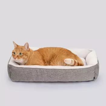 RURRI Лежак для кошек и собак мелких пород Лофт Фрейм, 55х43х12 см, серый