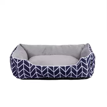 Rurri Лежак для кошек и собак мелких и средних пород Елочка, 75х55х20 см, синий