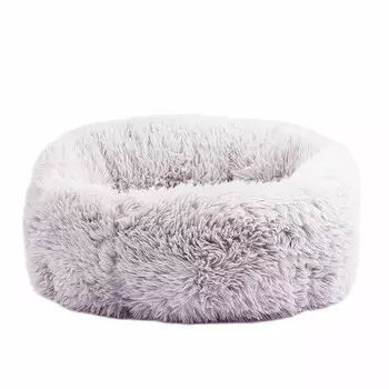 Rurri Лежак круглый для кошек и собак мелких пород, 60х46 см, серый