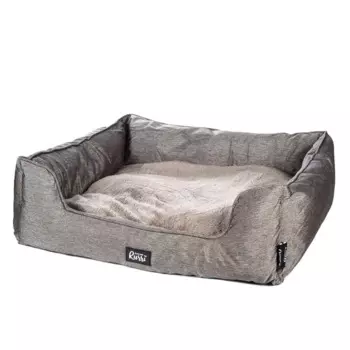 Rurri Лежак прямоугольный для собак и кошек средних пород, 60х52х18 см, серый