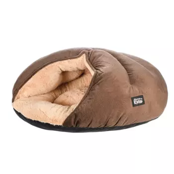 Rurri Лежак-дом для кошек и собак, 53x48 см, коричневый