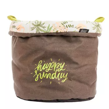 Rurri Лежак-корзина Фламинго для кошек и собак мелких и средних пород, 40 см, серый