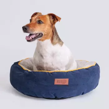 RURRI Лежак круглый для собак и кошек, 50 см, синий