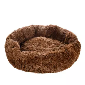 Rurri Лежак круглый для кошек и собак мелких и средних пород, 70 см, коричневый