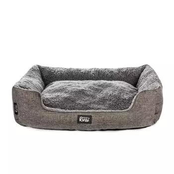 Rurri Лежак прямоугольный для кошек и собак, 65x55x18 см, размер M, серый