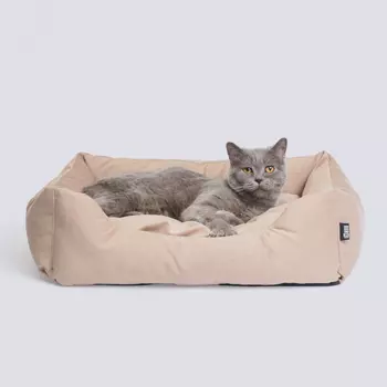 RURRI Лежак прямоугольный для кошек и собак, 70х60 см, бежевый