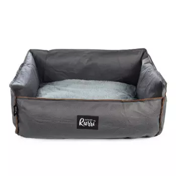 Rurri Лежак прямоугольный для кошек и собак мелких и средних пород, 65х55х22 см, серый