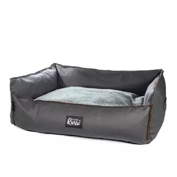 Rurri Лежак прямоугольный для кошек и собак мелких и средних пород, 75х65х23 см, серый