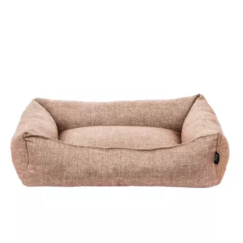 RURRI Лежак Рогожка со съемным чехлом для кошек и собак средних пород, 70х60см, бежевый