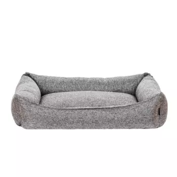 RURRI Лежак Рогожка для кошек и собак средних и крупных пород со съемнымчехлом 90х70 см, серый