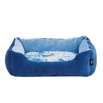 Rurri Лежак Волны для кошек и собак мелких и средних пород, 70х60х18 см, синий