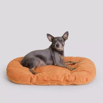 RURRI Матрас овальный для кошек и собак мелких и средних пород, 65х42 см, терракотовый