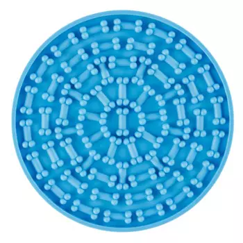 RURRI Миска для медленного поедания для собак и кошек, 14,9 см, голубая