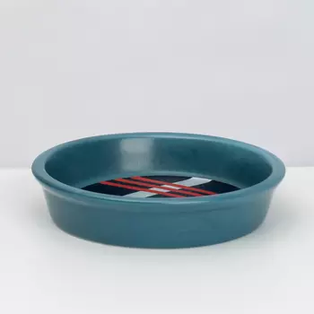 RURRI Миска керамическая для кошек и собак Абстракция, 120 мл, синий