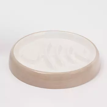 Rurri Миска для медленного поедания для кошек и собак, 150 мл, диаметр 19 см, серая