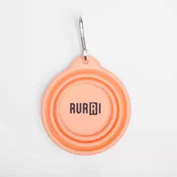 Rurri Миска складная силиконовая для кошек и собак, 250 мл, коралловая
