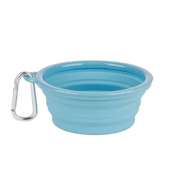 Rurri Миска складная силиконовая для собак, 750 мл, голубая