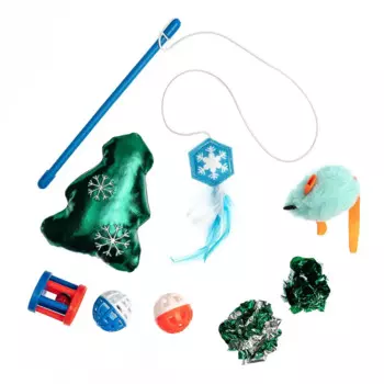 Rurri Набор игрушек для кошек Новогодний