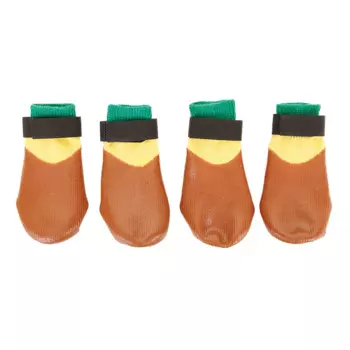 Rurri Носки с прорезиненной подошвой для собак XXS коричневые (унисекс)