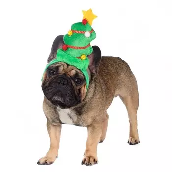 RURRI Ободок безразмерный для собак и кошек Елочка зеленый (унисекс)