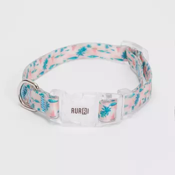 RURRI Ошейник для собак, обхват шеи 35 см, ширина 1,5 см, голубой