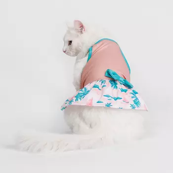 RURRI Платье для кошек и собак, S, розово-голубое