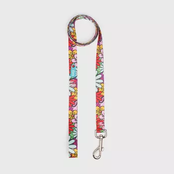 RURRI Поводок нейлоновый для кошек и собак Flower Power, 120 см, ширина ремешка 2 см