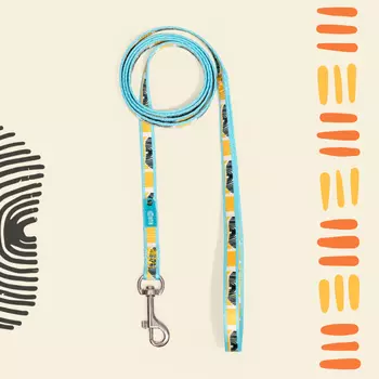 RURRI Поводок нейлоновый для собак Саванна, длина 120 см, ширина 1 см, оранжевый