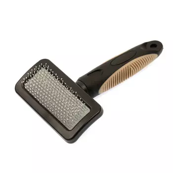 RURRI Пуходерка пластиковая для собак средних пород и кошек со средней и длинной шерстью, M, 9,5x16 см