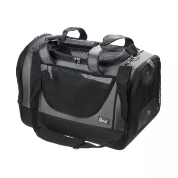 Rurri Сумка для кошек и собак мелкого размера, 44x28x28 см, черная-серая