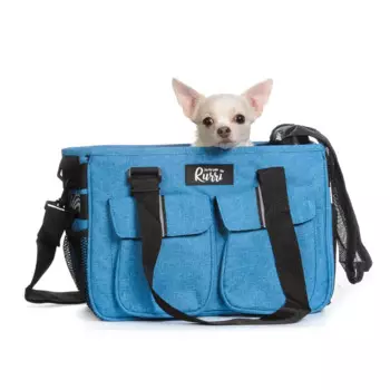 Rurri Сумка для кошек и собак мелкого размера, 46х22х29 см, голубая