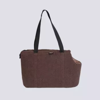 Rurri Сумка-переноска для кошек и собак мелких пород Барашек, 46х25х23 см, коричневый