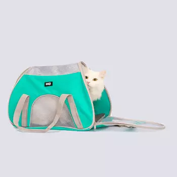RURRI Сумка-переноска для кошек и собак мелких пород, 50х25х32 см, мятный