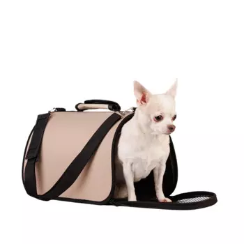 RURRI Сумка-переноска для кошек и собак мелких пород Хард, S, 36х22х23 см, бежевая