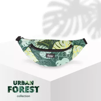 Rurri Сумка поясная для лакомств с отделением для пакетиков для кошек и собак Urban Forest, 30х13 см