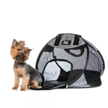 Rurri Сумка-сетка для перевозки кошек и собак мелкого размера, 39х39х39 см, серая