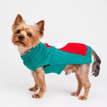 RURRI Свитер Дед Мороз для кошек и собак, XS, зеленый