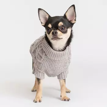 RURRI Свитер из шенилла для кошек и собак, M, серый