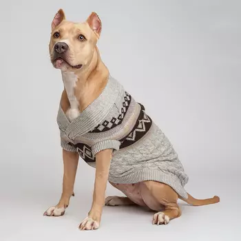 RURRI Свитер с узорами для собак, 4XL, серый