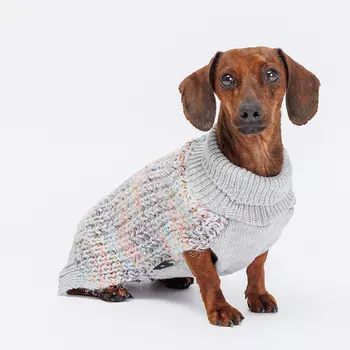 RURRI Свитер вязаный для кошек и собак, S, серо-голубой