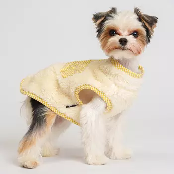 RURRI Жилетка-пальто на замке для собак, XS, желтое