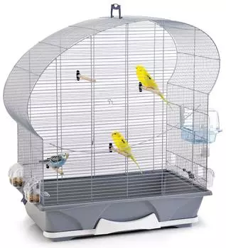 Savic Клетка для птиц Ellipse, цвет: серебристый, голубой, 70х38х75 см