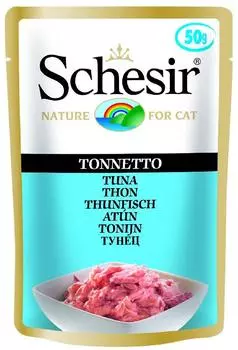Schesir консервы д/кошек Тунец, пауч 50г