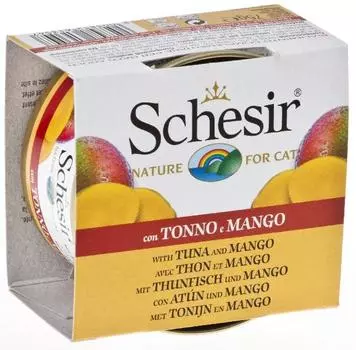 Schesir консервы для кошек Тунец/манго 75г