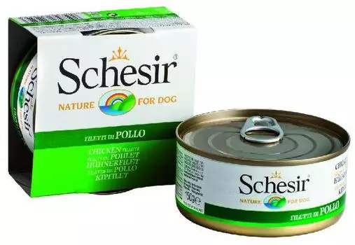 Schesir Корм для собак цыпленок, бн. 150г